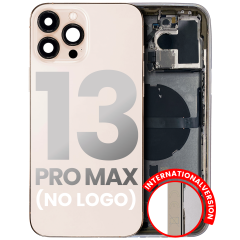 Back Housing W/ Small Components Pre-Installed Compatible For iPhone 13 Pro Max (No Logo) (Aftermarket Plus) (International Version) (Gold)