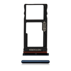 Dual Sim Card Tray Compatible For Motorola One Fusion (XT2073 / 2020) (Deep Sapphire Blue) 