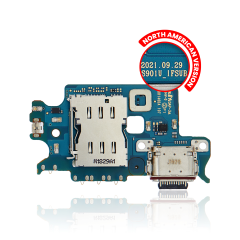 Charging Port Board With Sim Card Reader Compatible For Samsung Galaxy S22 5G (S901U) (North American Version) (Service Pack)