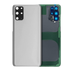 Back Cover Glass With Camera Lens Compatible For Samsung Galaxy S20 Ultra (Service Pack) (Cosmic White)