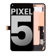 OLED Assembly With Frame Compatible For Google Pixel 5 (Used OEM Pull: Grade B/C) (Just Black)