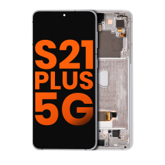 OLED Assembly With Frame Compatible For Samsung Galaxy S21 Plus 5G (Blemish: Grade C) (Phantom Silver)
