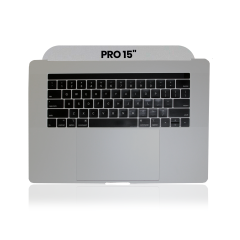 Top Case With Keyboard And Trackpad Compatible For MacBook Pro 15" Touch Bar (A1990 / Late 2018 / Early 2019) (US English) (Used OEM Pull: Grade B/C) (Space Gray)