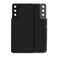 Back Cover Glass With Camera Lens Compatible For Samsung Galaxy S21 Plus (Service Pack) (Phantom Black)