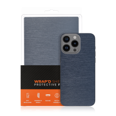 Wrapd Protective Film - Skin - Wiredrawing (Cyan) (120MM*190MM) (10 Pack)
