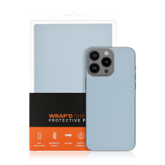 Wrapd Protective Film - Skin - Cloth pattern (Cyan) (120MM*190MM) (10 Pack)