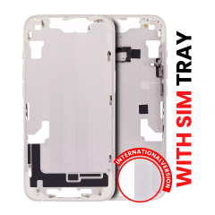 Mid-Frame Housing With Power And Volume Button Compatible For iPhone 14 (International Version) (Aftermarket Plus) (Starlight)