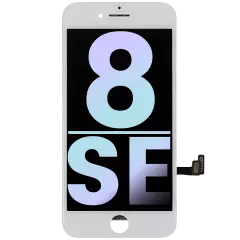 LCD Assembly With Steel Plate Compatible For iPhone 8 / SE (2020 / 2022) (Service Pack) (White)