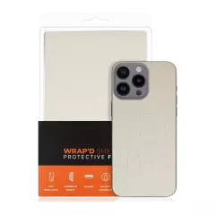 Wrapd Protective Film - Skin - Crocodile Pattern (White) (120MM*190MM) (10 Pack)
