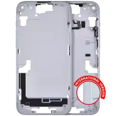 Mid-Frame Housing With Power And Volume Button Compatible For iPhone 15 Plus (International Version) (Used OEM Pull: Grade A) (Blue)