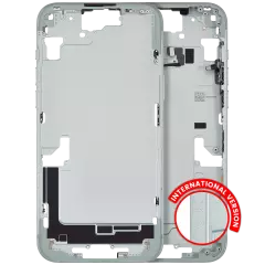 Mid-Frame Housing With Power And Volume Button Compatible For iPhone 15 Plus (International Version) (Used OEM Pull: Grade A) (Green)