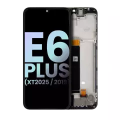 LCD Assembly With Frame Compatible For Motorola Moto E6 Plus (XT2025 / 2019) (Genuine OEM) (Black)
