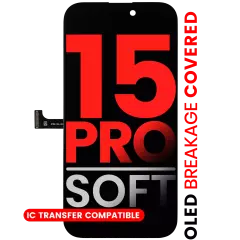 OLED Assembly Compatible For iPhone 15 Pro (Aftermarket Pro: XO7 Soft)