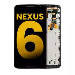 LCD Assembly With Frame Compatible For Nexus 6 (Refurbished) (All Colors)