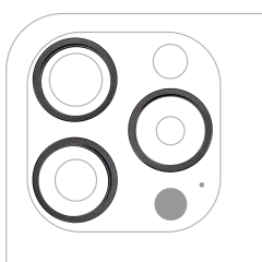 Back Camera Bezel Ring Only Compatible For iPhone 15 Pro (Black Titanium) (3 Piece Set)