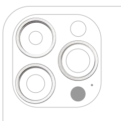 Back Camera Bezel Ring Only Compatible For iPhone 14 Pro / 14 Pro Max (Silver) (3 Piece Set)