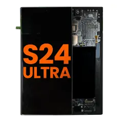 OLED Assembly With Frame Compatible For Samsung Galaxy S24 Ultra (Blemish: Grade B) (Titanium Black)