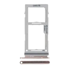 Dual Sim Card Tray Compatible For Samsung Galaxy S10 / S10 Plus / S10E (Prism White)