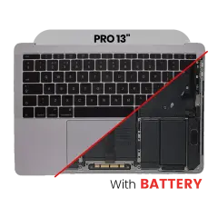 Top Case With Keyboard & Trackpad Compatible For MacBook Pro 13" (A1989 / Late 2018 / Early 2019) (UK Keyboard) (Used OEM Pull: Grade B/C) (Space Gray)