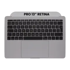 Top Case With Keyboard & Trackpad Compatible For MacBook Pro 13" Retina (A1708 / Late 2016) (UK Keyboard) (Used OEM Pull: Grade A) (Space Gray)