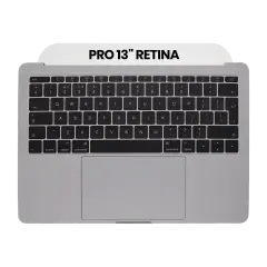 Top Case With Keyboard & Trackpad Compatible For MacBook Pro 13" Retina (A1708 / Late 2016) (UK Keyboard) (Used OEM Pull: Grade B/C) (Space Gray)