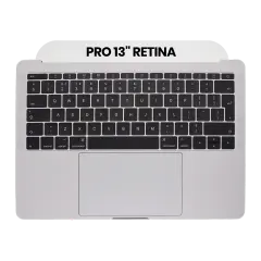 Top Case With Keyboard & Trackpad Compatible For MacBook Pro 13" Retina (A1708 / Late 2016 / Mid 2017) (UK Keyboard) (Used OEM Pull: Grade A) (Silver)