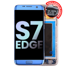 OLED Assembly With Frame Compatible For Samsung Galaxy S7 Edge G935A (North American Version) (Service Pack) (Coral Blue)