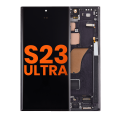 OLED Assembly With Frame Compatible For Samsung Galaxy S23 Ultra 5G (US & International) (Blemish: Grade D) (Phantom Black)