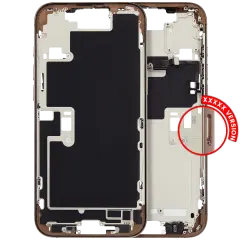 Mid-Frame Housing With Power And Volume Button Compatible For iPhone 16 Pro max (International Version) (Used OEM Pull: Grade A) (Desert Titanium)