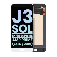 OLED  Assembly Without Frame For Samsung Galaxy J3 / Sol 4G / Express Prime / Amp Prime (J320 / 2016) (Service Pack) (White)