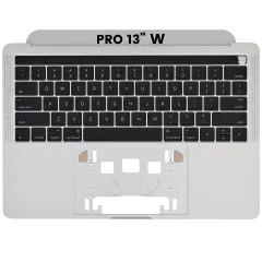 Top Case With Keyboard Compatible For MacBook Pro 13" W/ Touch Bar (A1706 / Late 2016 / Mid 2017) (US English) (Used OEM Pull: Grade A) (Silver)