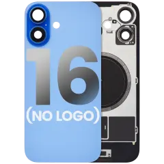 Back Glass With Steel Plate With MagSafe Magnet Pre-Installed Compatible For iPhone 16 (No Logo) (Ultramarine)