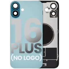 Back Glass With Steel Plate With MagSafe Magnet Pre-Installed Compatible For iPhone 16 Plus (No Logo) (Teal)