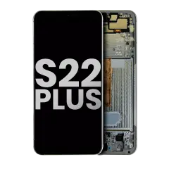 OLED Assembly With Frame Compatible For Samsung Galaxy S22 Plus 5G (Used OEM Pull: Grade A) (White)