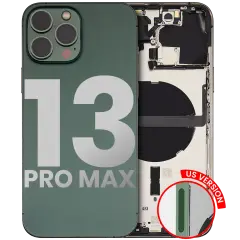 Back Housing W/ Small Components Pre-Installed Compatible For iPhone 13 Pro Max (US Version) (Used OEM Pull: Grade A) (Alpine Green)