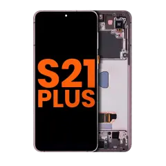 OLED Assembly With Frame Compatible For Samsung Galaxy S21 Plus 5G (Blemish: Grade B) (Phantom Violet / Pink / Gold)