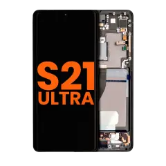 OLED Assembly With Frame Compatible For Samsung Galaxy S21 Ultra 5G (Blemish: Grade B) (Phantom Black)