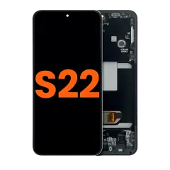OLED Assembly With Frame Compatible For Samsung Galaxy S22 5G (Blemish: Grade D) (Phantom Black)