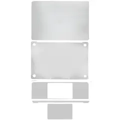 4in1 (Top, Bottom, Keyboard, Trackpad) Skin Compatible For MacBook Pro 16"(A2141 / Mid 2019) (Silver)