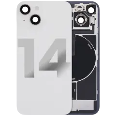 Back Glass w/ MagSafe Magnet & NFC & Flashlight Flex For iPhone 14 (Used OEM Pull: Grade B) (Starlight)