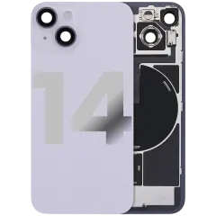 Back Glass w/ MagSafe Magnet & NFC & Flashlight Flex For iPhone 14 (Used OEM Pull: Grade B) (Purple)