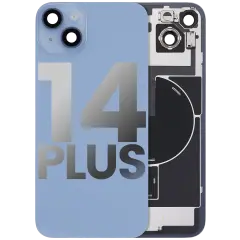Back Glass w/ MagSafe Magnet & NFC & Flashlight Flex For iPhone 14 Plus (Used OEM Pull: Grade B) (Blue)