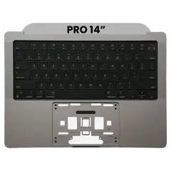 Top Case With Keyboard Compatible For MacBook Pro 14" (A2442 / Late 2021) / Pro 14" (A2779/ early 2023) (US Keyboard) (Space Gray)