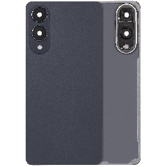 Back Cover Glass With Camera Lens Compatible For Samsung Galaxy S25 Edge (No Logo) (Aftermarket Plus)  (Titanium Jetblack)