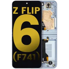 Inner OLED Assembly With Frame Compatible For Samsung Galaxy Z Flip 6 (F741) (US & International) (Refurbished) (Blue)