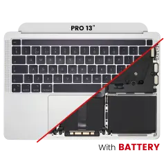 Top Case Assembly With Battery And Keyboard For MacBook Pro 13" M1 (A2338 / Late 2020) (Silver) (US Keyboard)