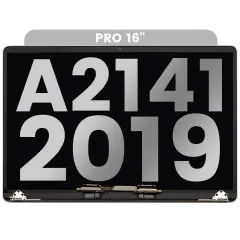 Complete LCD Display Assembly For MacBook Pro 16" (A2141 / Mid 2019) (Used OEM Pull: Grade C) (Space Gray)