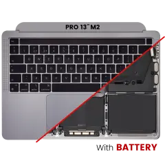 Top Case Assembly With Battery And Keyboard Compatible For MacBook Pro 13" M2 (A2338 / Late 2020) (Space Gray) (US Keyboard)