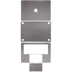4in1 (Top, Bottom, Keyboard, Trackpad) Skin For Macbook Air 15" (A2941 / Mid 2023) (M2) (Gray)