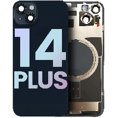Back Glass w/ MagSafe Magnet & NFC & Flashlight Flex For iPhone 14 Plus (Service Pack) (Midnight)